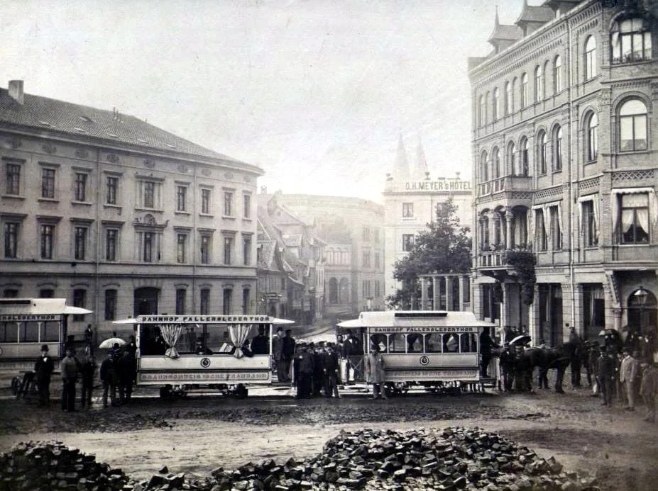 Braunschweiger Pferdebahn um 1879