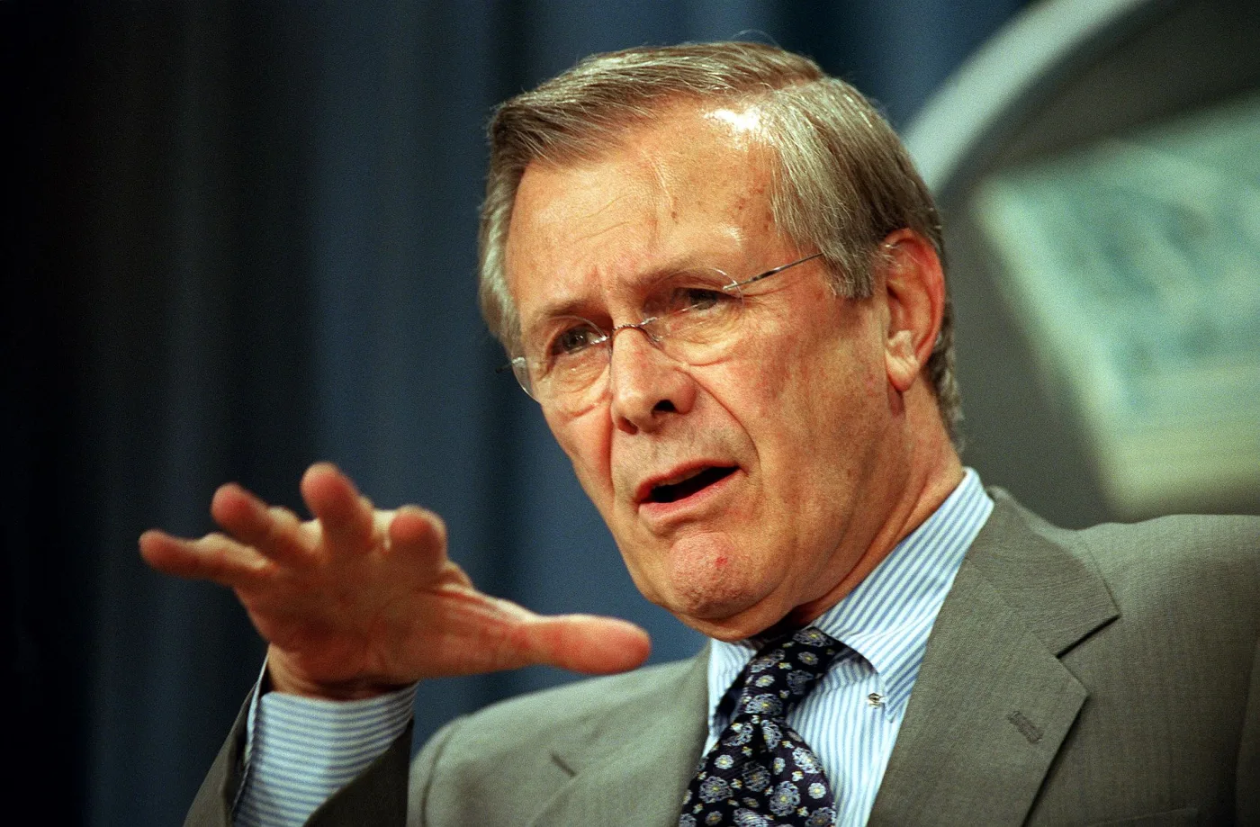 Donald Rumsfeld, der den Begriff "known knowns" geprägt hat